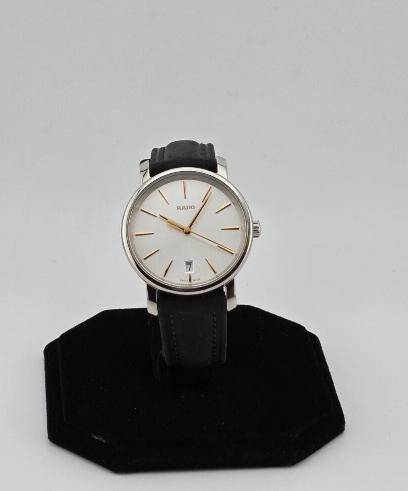 Rado DiaMaster Women’s Silver Dial Leather Band Watch – R14089103