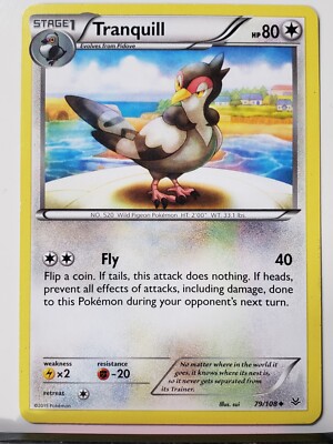 Tranquill 79/108 - LP - XY Roaring Skies Pokemon Card - Sui Art | eBay