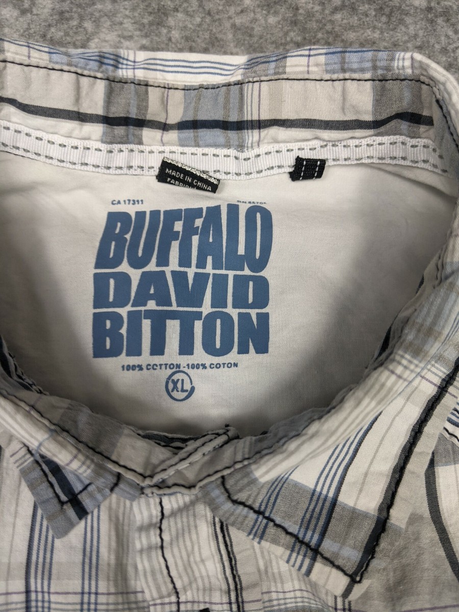 Camisa casual Buffalo Jeans David Bitton de algodón manga larga para hombre