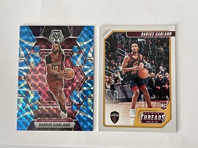 Darius Garland Lot - Chronicles Threads RC #98 & Mosaic Blue Reactive Prizm #124
