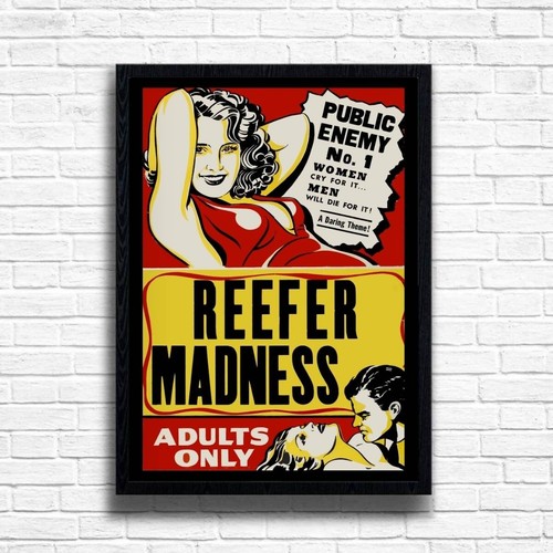 Reefer Madness Poster, Retro Antidrug Wandbild, Vintage Druck Weed Brat Stoner - Bild 2 von 3