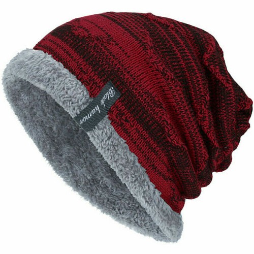 Winter Lady Men Knitted Slouch Beanie Hat Thermal Fleece Lined Baggy Skull Cap - Picture 19 of 40