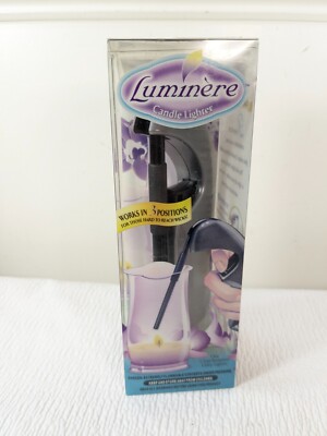NEW Bic Luminere Candle Lighter 3 Position Folding silver grey gray Vintage