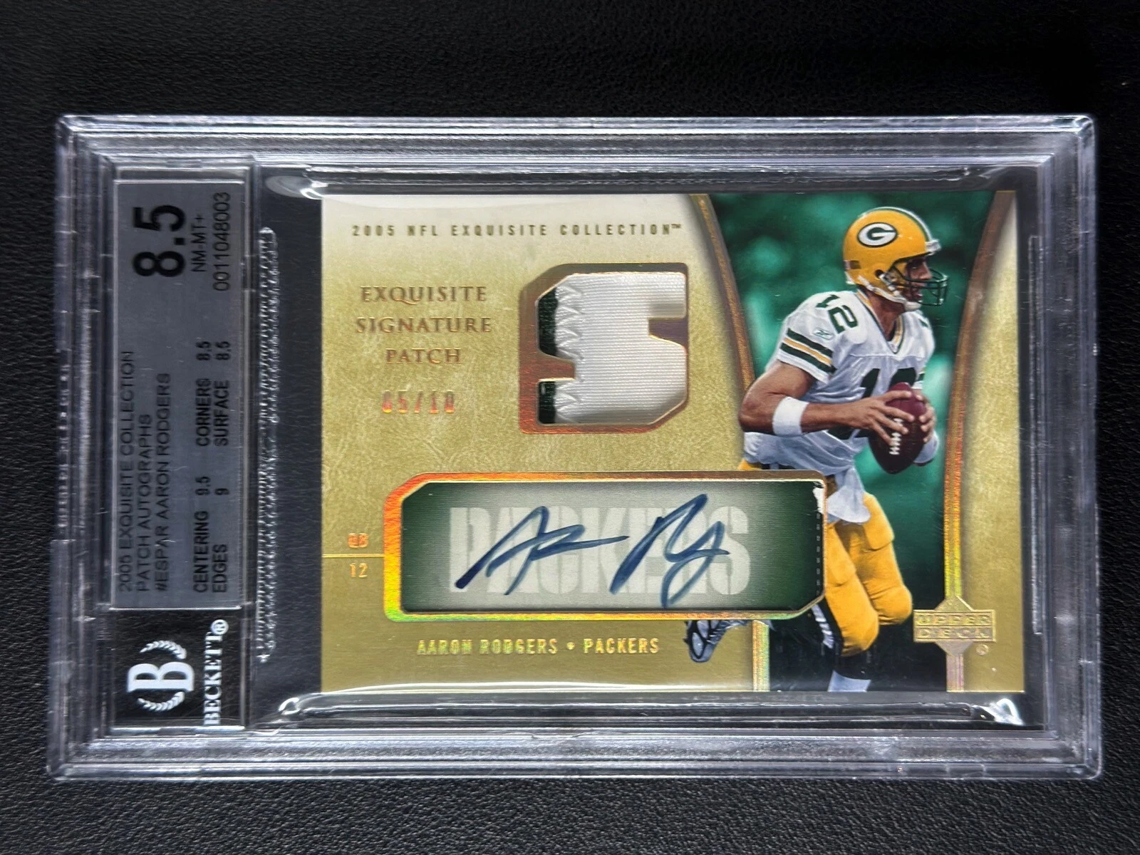 Aaron Rodgers UD Exquisite Collection Patch Autographs #ESPAR Base