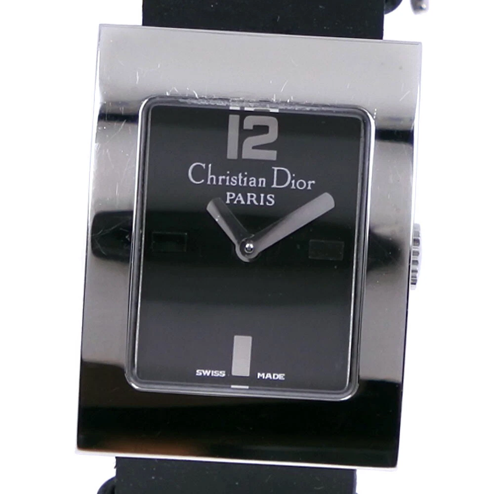 Dior D78 109 Maris Watches Silver /black blackDial Stainless Steel/leather...
