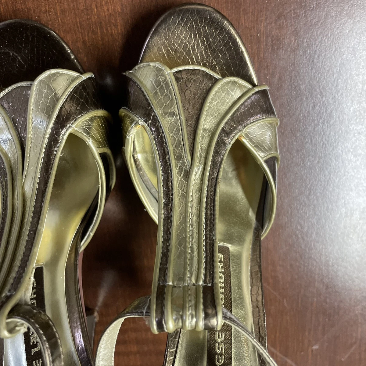 Women s Chinese Laundry Sandals Heels Pointy High Heels Gold shoes