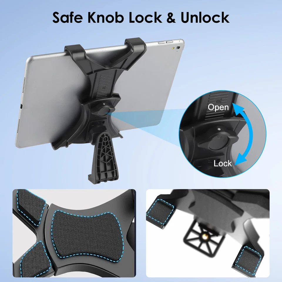 Tripod Mount Holder Bracket 1/4" Thread Adapter For 7"-12" Tablet iPad Universal - Image 3 of 4