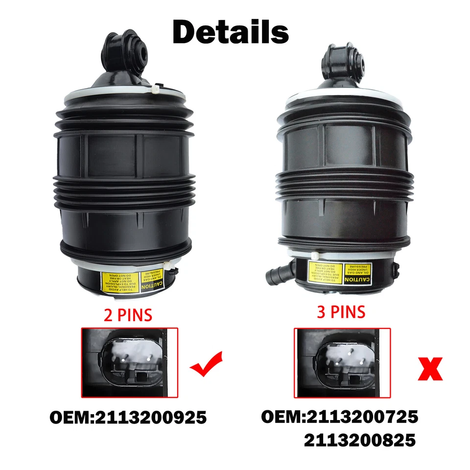 Rear Air Suspension Spring Mercedes Benz W211 S211 E-Class 2113200925 Foto 2 de 4