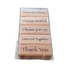 Rubber Stamp Set Party Invitations Crafting Card Making