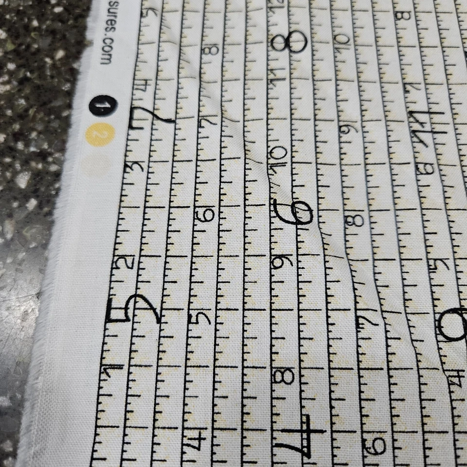 31" She Who Sews J Wecker Frisch Quilting Treasures Ecru Tape Measure Print - Image 4 of 4