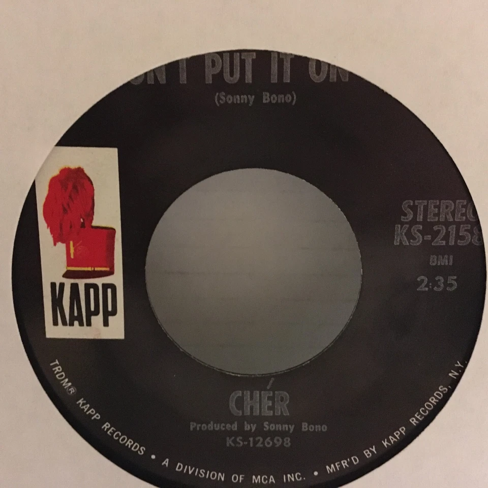 CHER 45 SINGLE , THE WAY OF LOVE / DON,T PUT IT ON ME Foto 2 de 2
