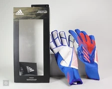 Adidas Predator GL Pro Fingersave Blue Goalkeeper Gloves Men's Size 11 (H62415)