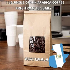 1 LB GUATEMALA SAMPLE COFFEE FRESH ROASTED WHOLE BEAN, GROUND - ARABICA