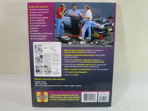 Repair Manual Haynes 92085 1987 thru 1994 Toyota Tercel - Foto 2 di 12
