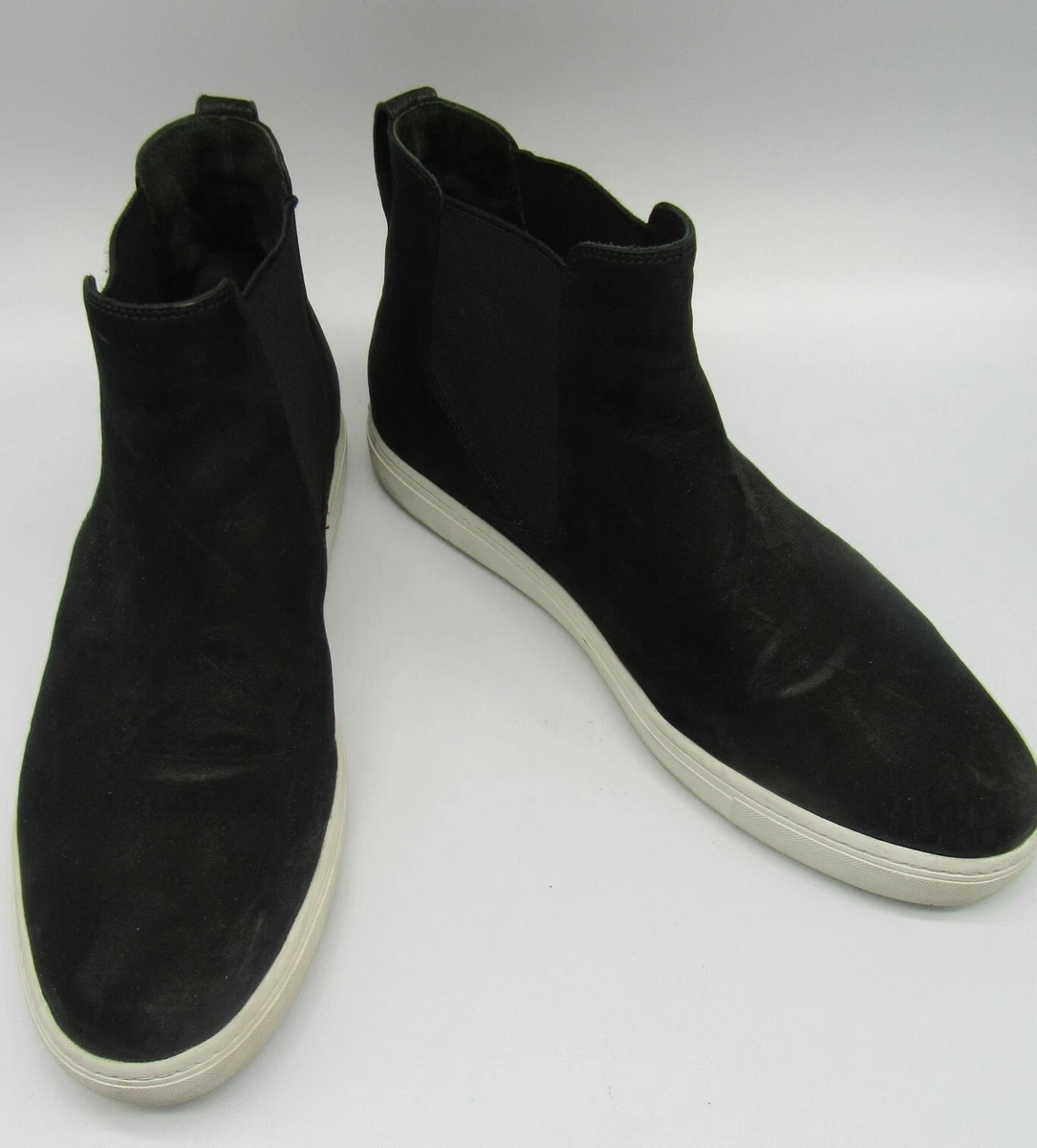 VINCE black suede pull on high top sneakers sz 39 eBay