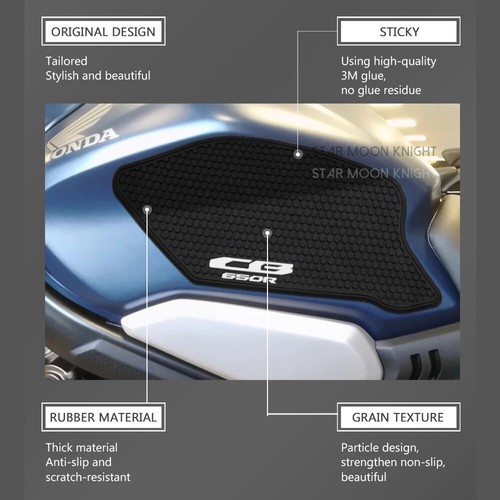 Motorcycle Side Fuel Tank Pad Knee Grip Traction Pad For HONDA CB650R 19-21 - Picture 3 of 15