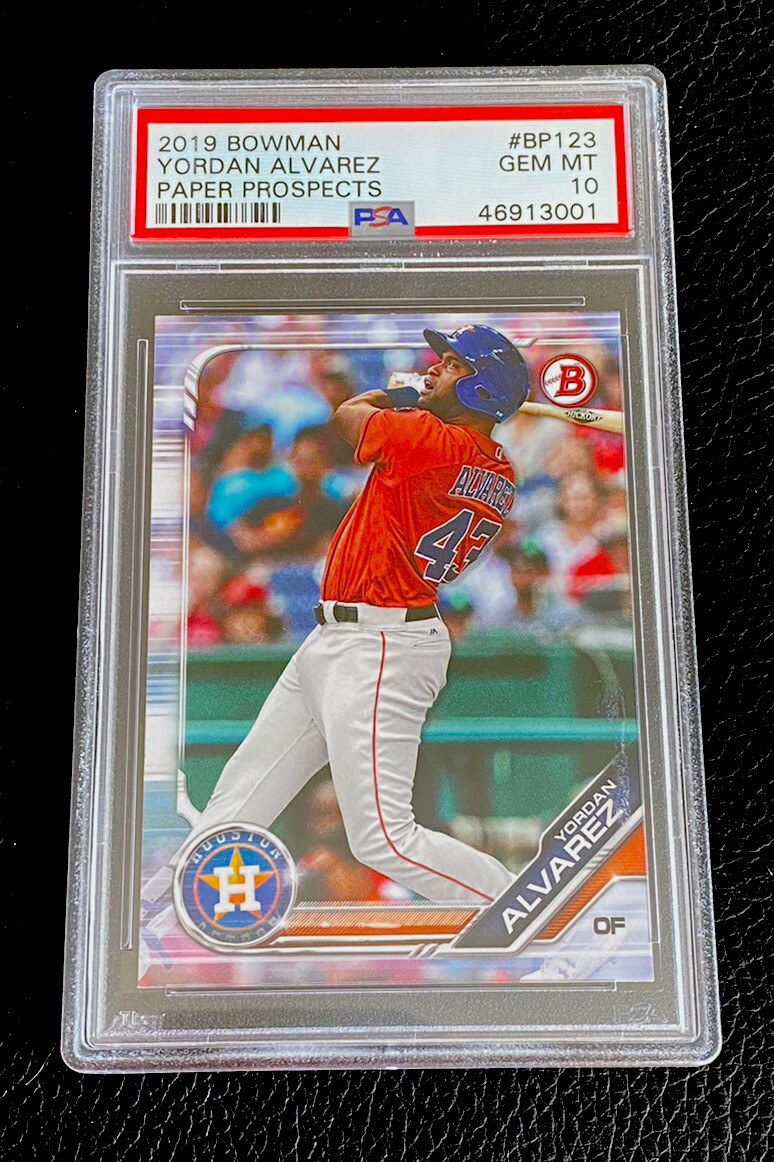 2019 Bowman Yordan Alvarez #BP123 PSA 10 Gem Mint Paper Prospects Houston Astros
