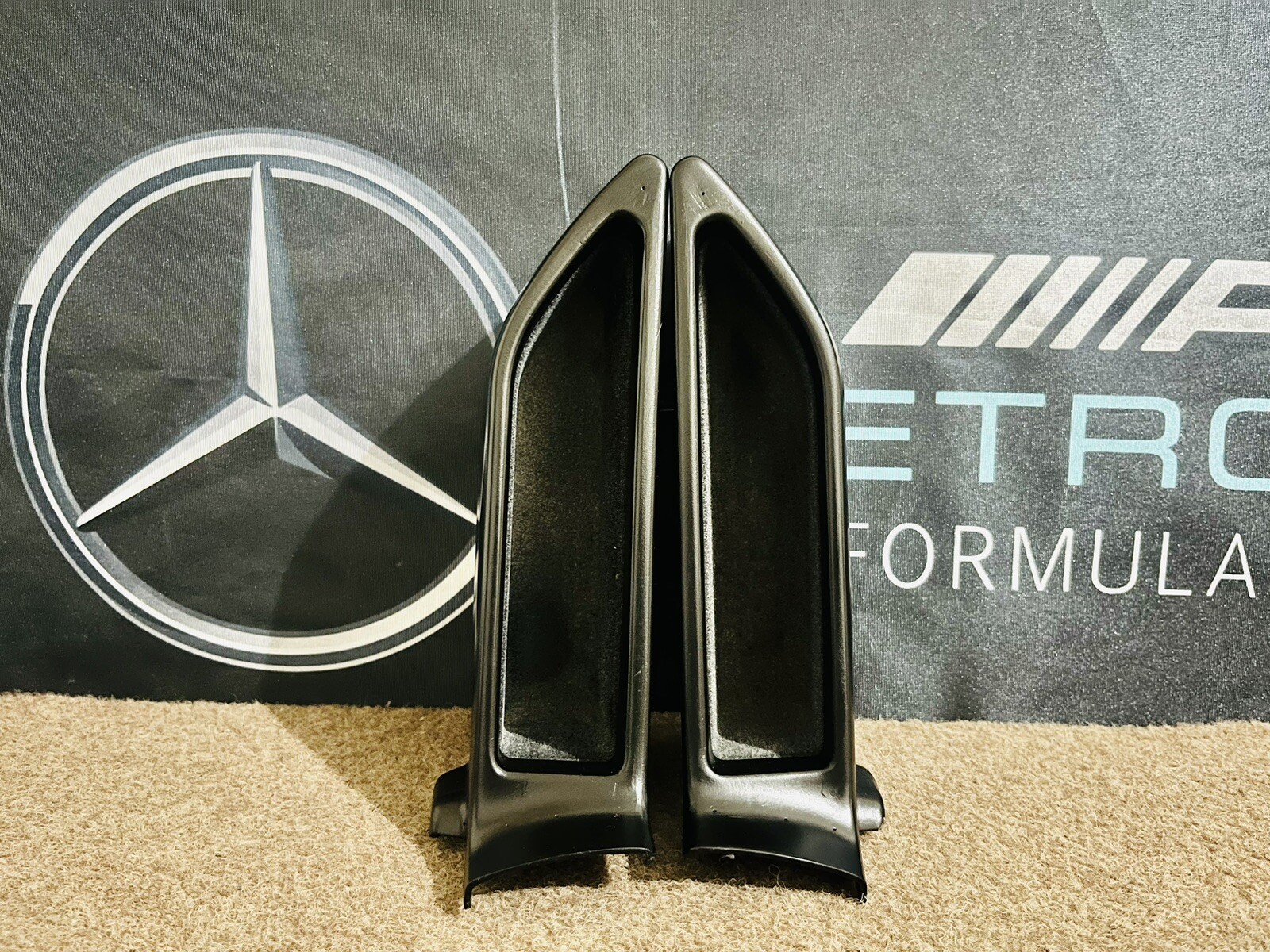 MercedesBenz AMG W124 E500 Black Side Pockets In The Rear Seat Accessories eBay