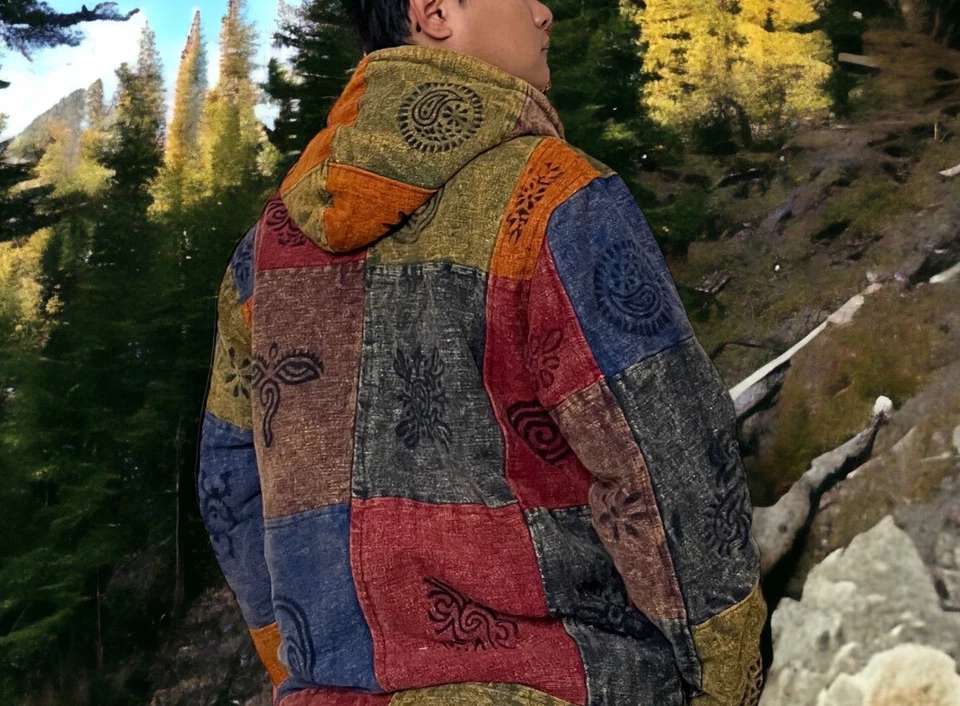 Chaqueta Unisex | Chaqueta Parcheada | Hecha a Mano | Ecológica | Hippie Boho Spiritual Foto 4 de 4
