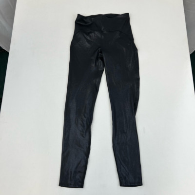 Joy Lab Womens Leggings Black Metallic Shimmer Mid Rise Stretch Full Length XS