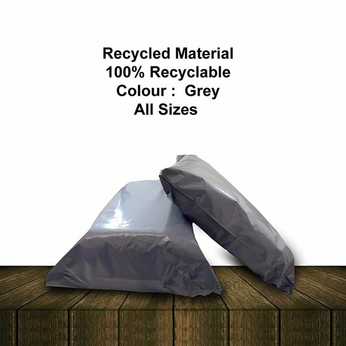 100 X STRONG PLASTIC GREY POSTAGE BAGS 10" x 14" MAILING POSTAL BAGS SELF SEAL - Picture 6 of 6