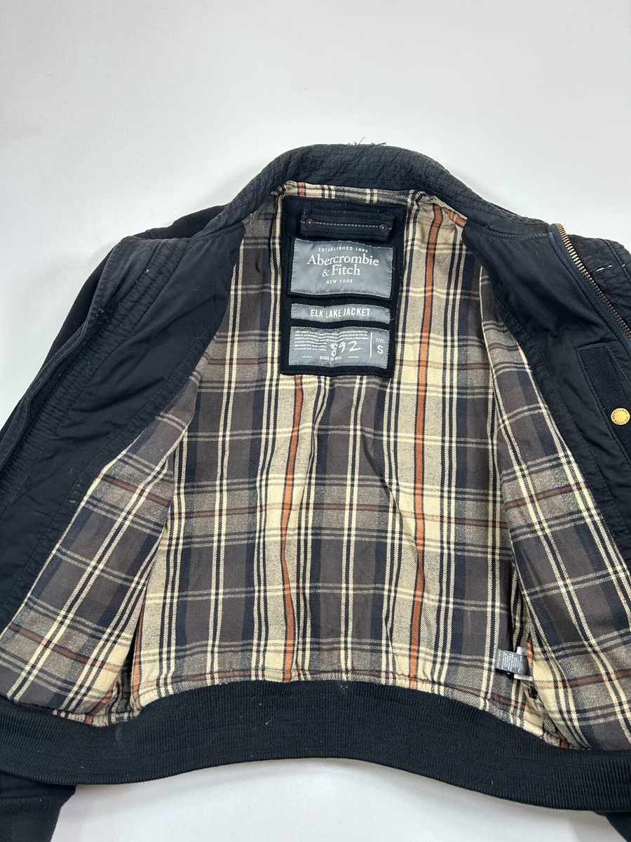 アバクロンビー＆フィッチ ELK LAKE JACKET ミニタリージャケット VTG Abercrombie & Fitch A&F Mens M Medium Elk Lake Quilted