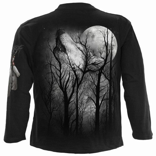 Spiral Direct FOREST WOLF LONG SLEEVE T-Shirt/Horror/Biker/Rock/Werewolf/Top/Tee - Picture 3 of 3