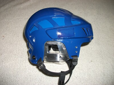 REEBOK HOCKEY HELMET ADULT SIZE 6-3/8--7 BLUE W/BLUE INSERTS VERY NICE CONDITION