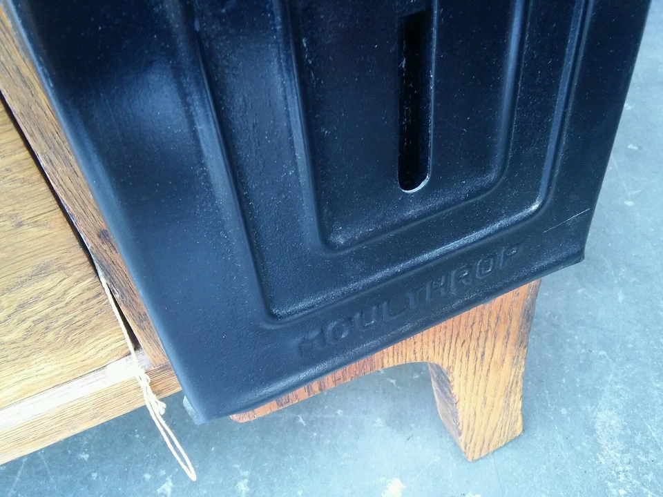 023 Старинный школьный стол стул Langslow Fowler дерево металл дуб средний Moulthrop  - Изображение 3 из 4