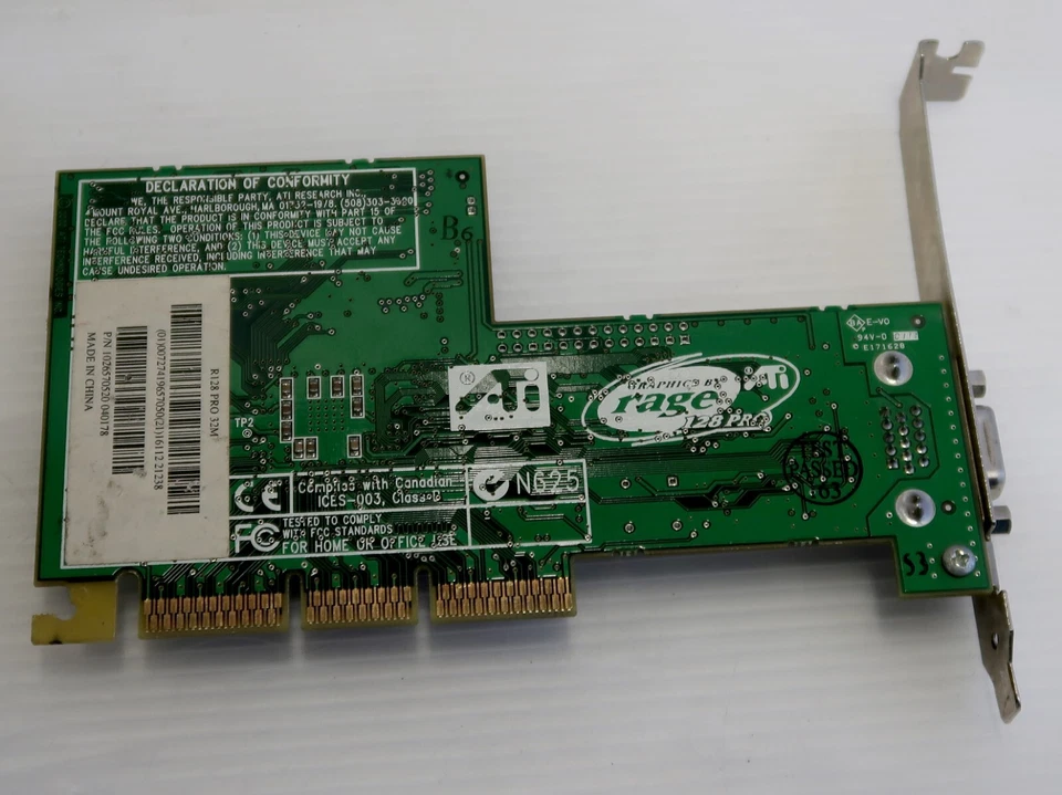 ATI Rage Fury PRO/XPERT 2000, 32MB SDR, 64 BIT, AGP 4x, 109-65700-20 - WORKING - Image 3 of 4