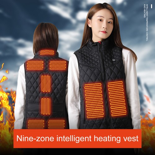 Women Electric Heating Vest Washable Heated Waistcoat Autumn Winter Outdoor Wear - Picture 26 of 33