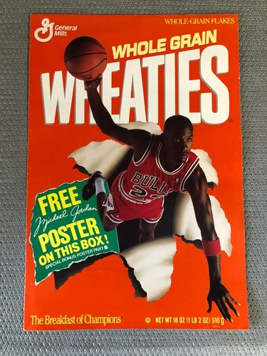 Vintage 1989 MICHAEL JORDAN Wheaties Poster Set - All 3 Posters - Picture 7 of 9