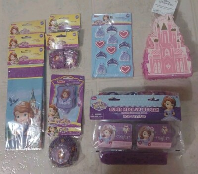 Sophia The First Birthday Party Supplies/  Toys,Goodie Bags, Picks, Candle, Plus
