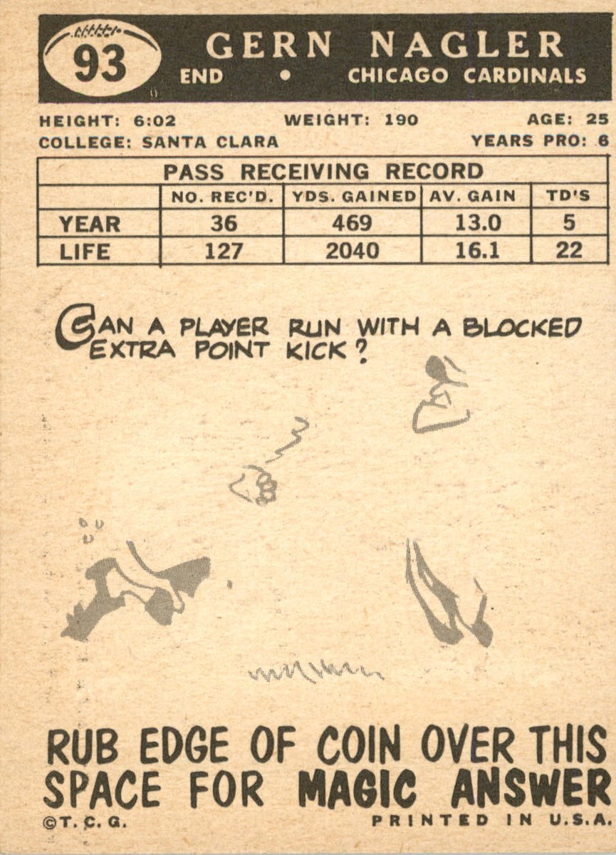 1959 Topps 93 Gern Nagler EX #D342357 | eBay