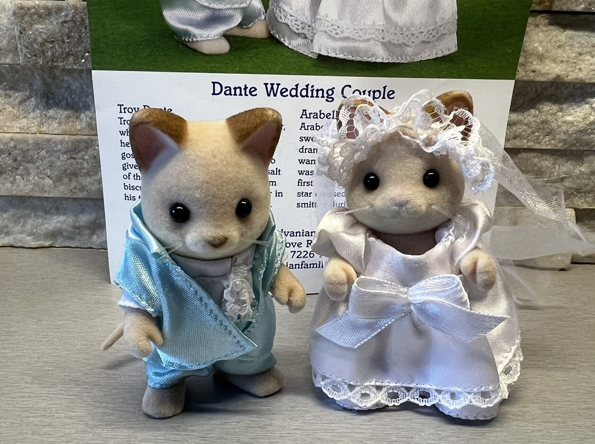 Sylvanian Families Bride Groom Dante Cat Wedding Collectors Club