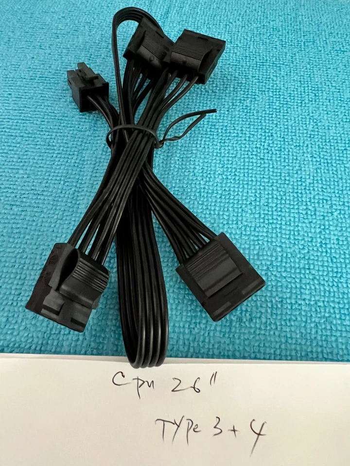 2x Corsair Type 3 Type 4 Perif  4x Connector Molex PSU Modular Cable,original  - Image 4 of 4