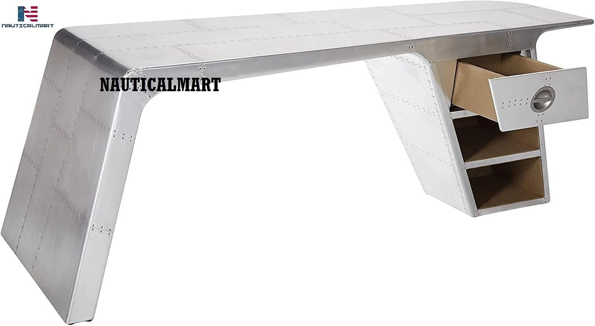 Aviator Wing Desk Aluminium Table Aviator Home Office Furniture 72 Inches Sing