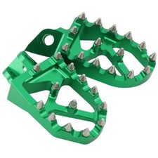 2 pedane poggiapiedi verdi pedali per Kawasaki KX100 KX65 KX80 KX85 Dirt Bikes