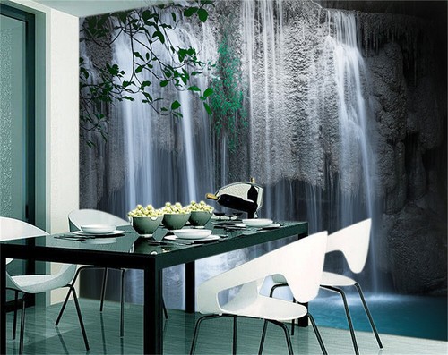3D Flowing Waterfall Self-Adhesive Wall Murals Poster XXL Wallpaper for Bedroom - Picture 4 of 4
