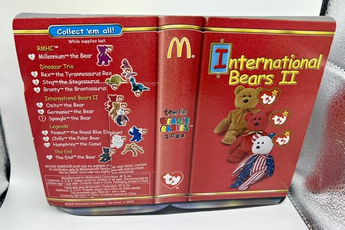 Ty Beanie Baby McDonald's Spangle L'Orso In Scatola 2000 Orsi Internazionali Raro - Foto 4 di 4