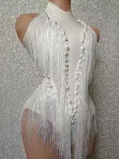 Sparkly Rhinestones Sequins Women Outfit Costume Stage Wear Performance