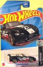 Hot Wheels 2023 Blue Card HW Modified #114 15 MAZDA MX-5 MIATA Black HKH87