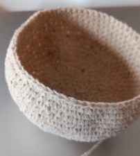 ciotolina in lana grezza naturale