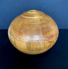 Wooden Bowl Hand Turned Vase Art Decorative Sculptural Display Decor