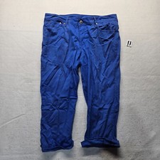 Faded Glory Authentic Denim Co. Solid Blue Skinny Knit Pant Adult Womens Size 16