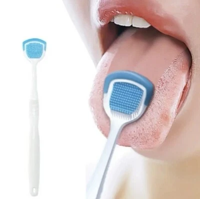 Soft Tongue scraper cleaner brush handle floss tongue cure bacteria fresh breath