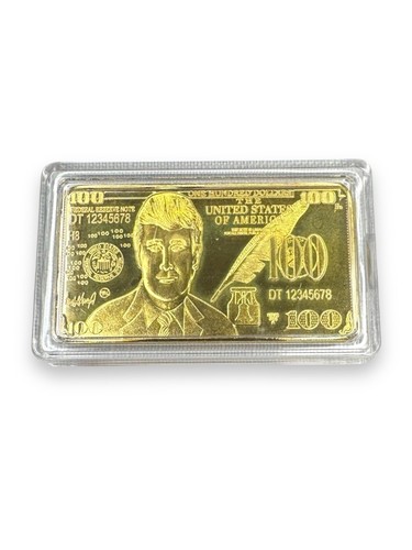 Donald J. Trump 2020 Commemorative Gold Coin $100 Banknote Replica Set - Picture 5 of 6