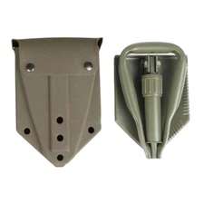 Genuine German BUND Military Trifold Shovel With Rubberized Shovel Cover Surplus