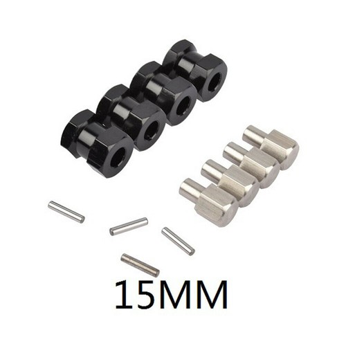 4Pcs Alloy Wheel Hub Hex 12mm Extension Adapter for 1/10 RC Car SCX10 RC4WD D90 - Picture 8 of 13