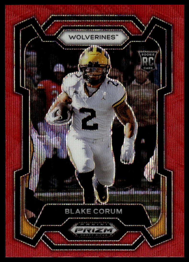 2024 Panini Prizm Draft Picks Blake Corum #128 Ruby Wave